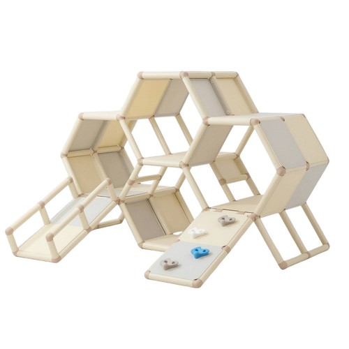 Climbing structure with slide - with,